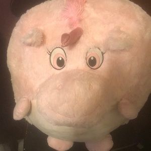 Fluffy pig pillow